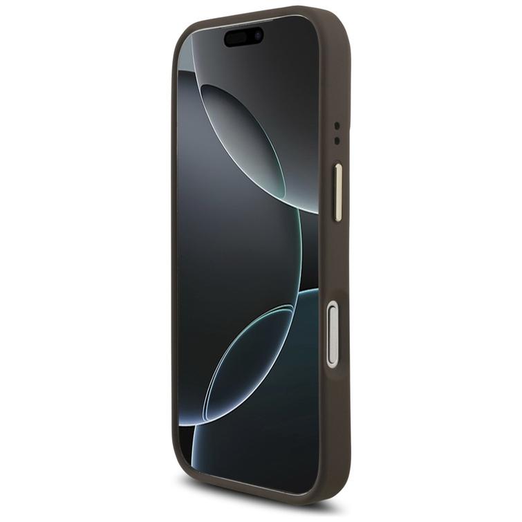 Guess 4G Big 4G Classic Logo Big Strap Metal Buttons -suojakuori iPhone 17 Prolle, ruskea