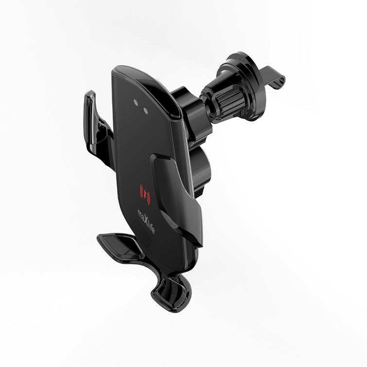 Maxlife-autoteline tuuletusritil&auml;&auml;n MXCH-08 automaattinen langattomalla latauksella musta 15W