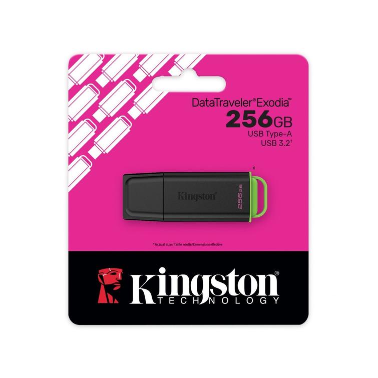 Kingston USB-muisti 256GB USB 3.2 Gen1 Exodia G2 vihre&auml;