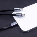 Forever 3in1 -kaapeli USB - Lightning + 2x USB-C 1,2 m 100W musta