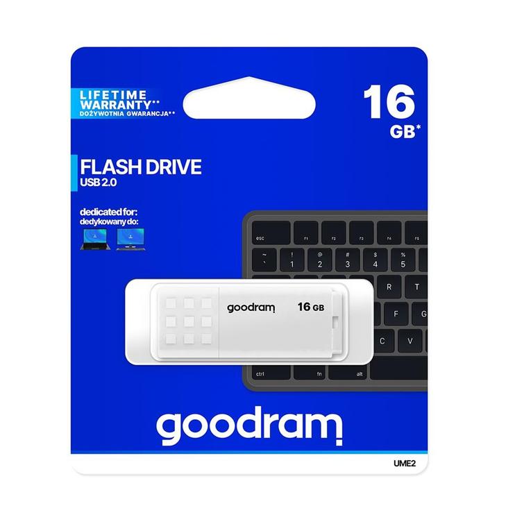 Goodram-muistitikku 16 Gt USB 2.0 UME2 valkoinen