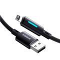 Baseus Lit USB-kaapeli - Lightning 1m 2.4A Kosminen musta