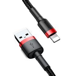 Baseus Cafule USB-Lightning-kaapeli 1,0 m 2,4A puna-musta