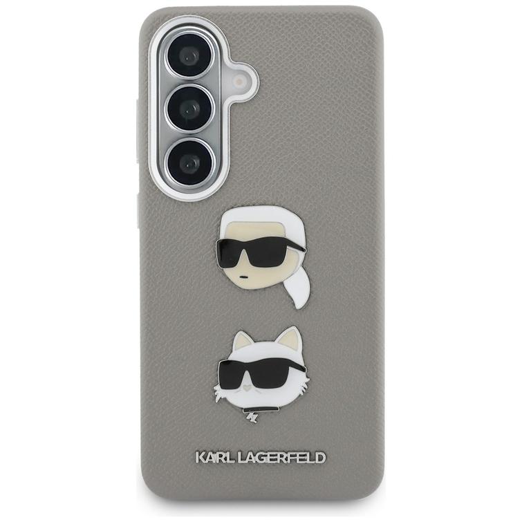 Karl Lagerfeld case Saffiano Double Heads Metal for Samsung Galaxy S26 silver