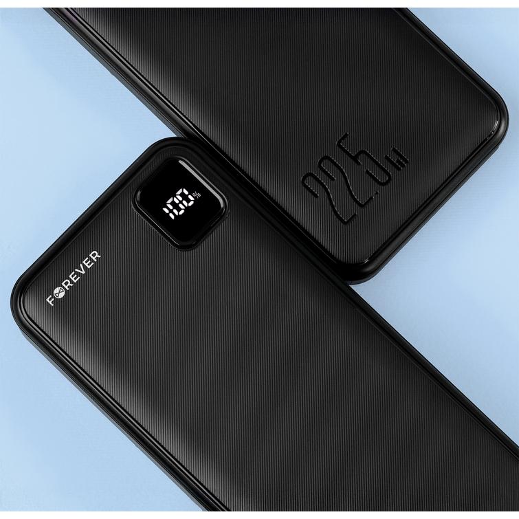 Forever TB-300L PD QC varavirtal&auml;hde 22,5W 20000 mAh musta