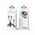 YESIDO CABLE CA87 100W TYPE-C/2IN1  1,4M 3,5A BLACK
