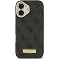 Guess 4G Logo Plate MagSafe case for iPhone 17 black