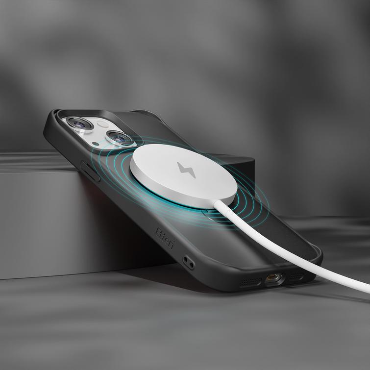 Etteri Matt Mag Ring suojakuori iPhone 15:lle 6,1" musta