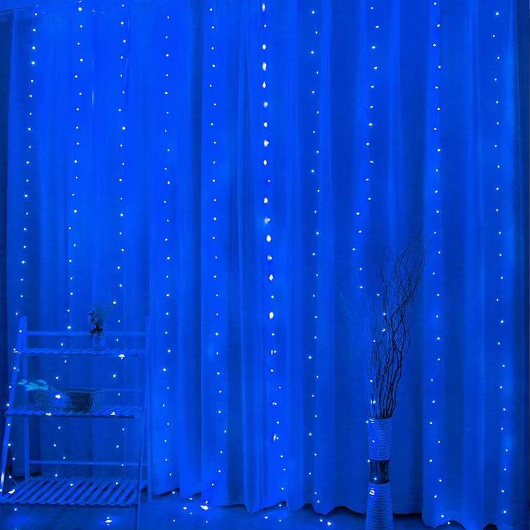 LED CURTAIN (100 LED LAMPS) 3Mx1M BLUE