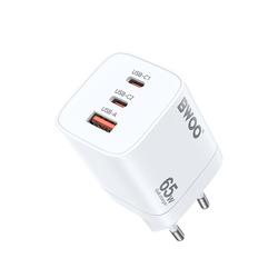 BWOO CDA147PD sein&auml;laturi 65W 2x USB-C-portti + USB-A valkoinen
