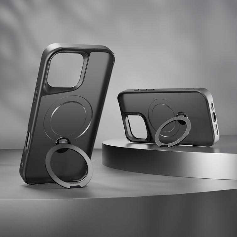 Etteri Matt Mag Ring suojakuori iPhone 16 Prolle 6,3" musta