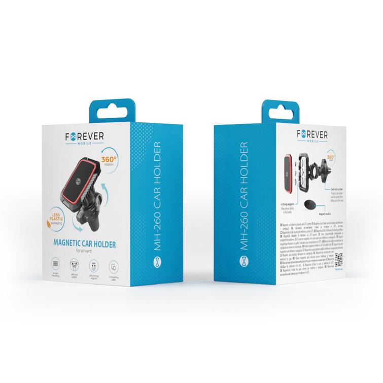 Forever auton pidike tuuletusritil&auml;&auml;n MH-260 magneettinen musta