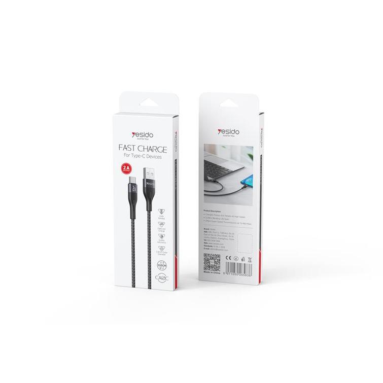 YESIDO CABLE CA121 18W USB/TYPE-C 1M 2A BLACK