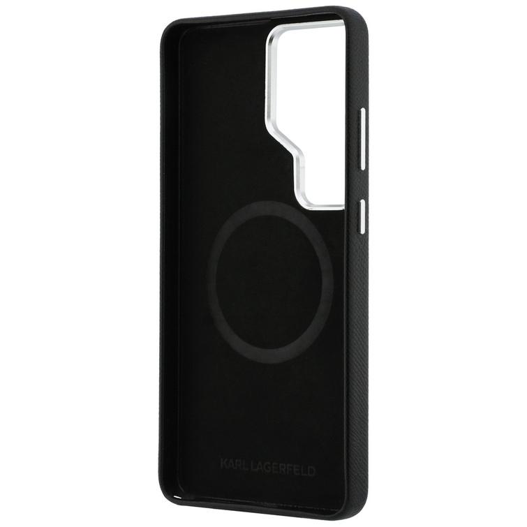 Karl Lagerfeld case Saffiano KC Metal Logo MagSafe for Samsung Galaxy S26 Ultra black