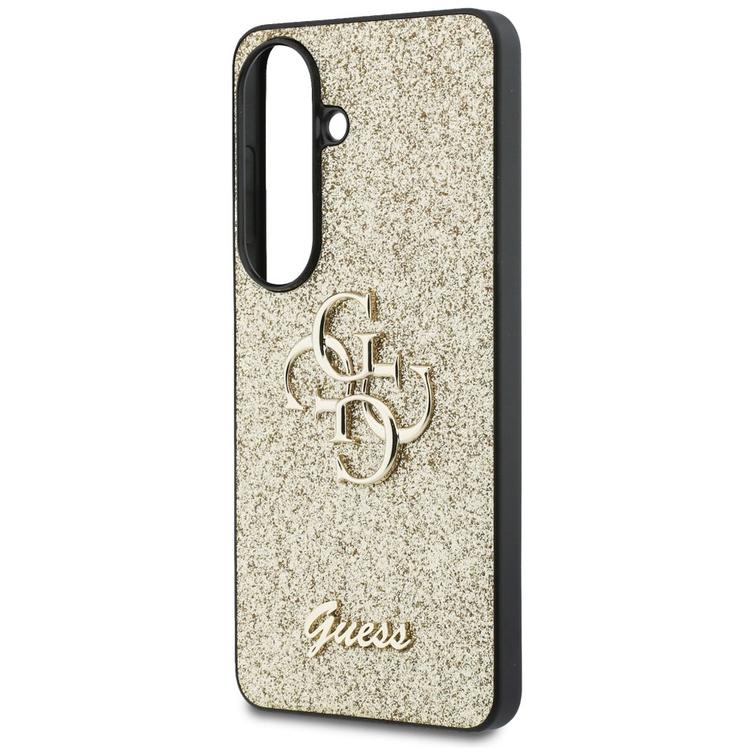 Guess case Fixed Glitter Big 4G Metal Logo for Samsung Galaxy S26 gold
