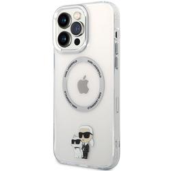 Karl Lagerfeld -suojakuori iPhone 13 Pro Max 6,7" KLHMP13XHNKCIT läpinäkyvä kova suojakuori Magsafe IML NFT Karl & Choupette