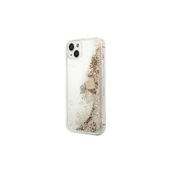 Guess-kotelo iPhone 14 Plus 6,7" GUOHCP14MGLHFLGO kulta HC nestem&auml;iset glitterkoristeet