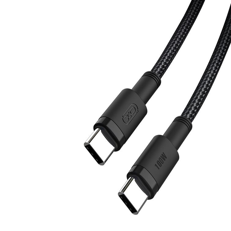 XO-kaapeli NB-Q199 PD USB-C - USB-C 1,5m 100W musta