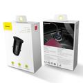 Baseus Dual QC 3.0 USB 2x 30W PD autolaturi 2x USB-porttia 4.8A 60W musta