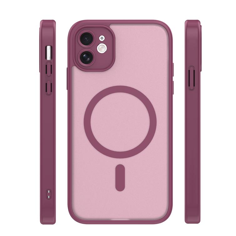 Mag Matt case for iPhone 11 maroon camera protection