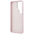 Karl Lagerfeld case Grained Signature Metal Resin Logo for Samsung Galaxy S26 Ultra pink