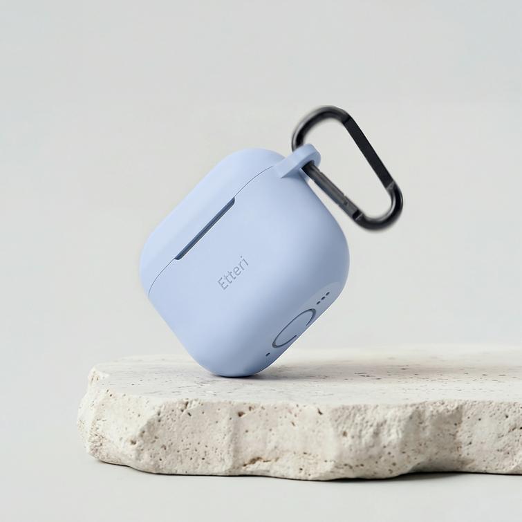 Etteri-silikonikotelo AirPods 4:lle vaaleansininen