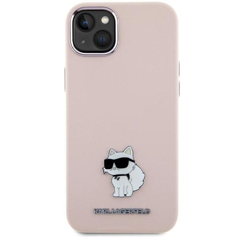 Karl Lagerfeld -suojakuori iPhone 15 Plus 6,7" KLHCP15MSMHCNPP pinkki HC SILICONE C METAL PIN