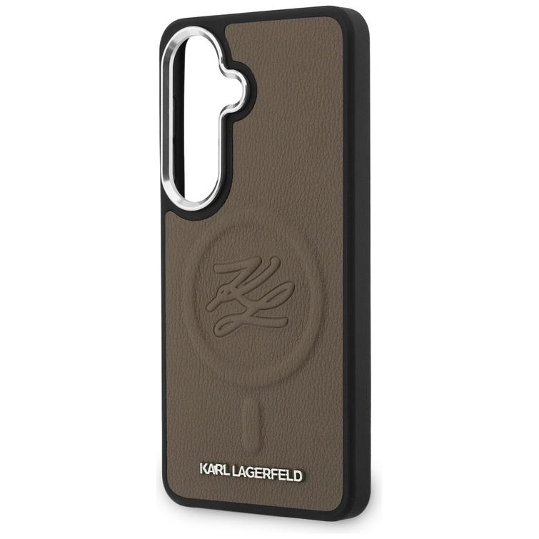Karl Lagerfeld case Embossed Ring Initials MagSafe for Samsung Galaxy S26 brown