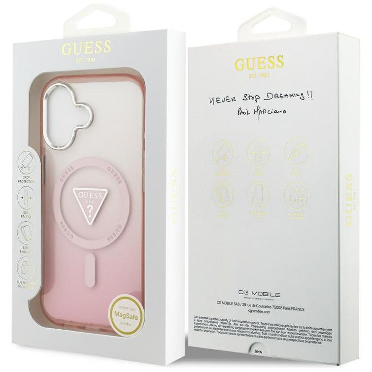 Guess Case Magsafe IML -liukuvärjäyskotelo iPhone 17:lle, pinkki