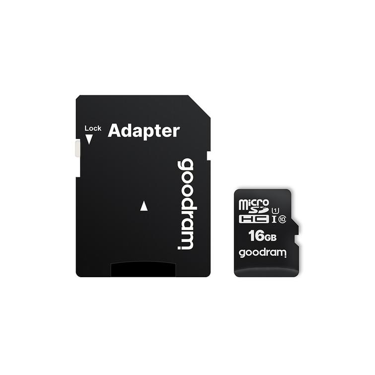 GoodRam muistikortti 16GB microSDHC cl. 10 UHS-I + adapteri