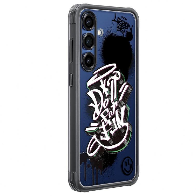 Samsung Flipsuit -kest&auml;v&auml; suojakuori Samsung Galaxy S25+:lle, musta