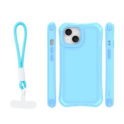 Safepop case with strap for iPhone 15 6,1" blue