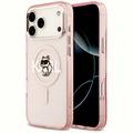 Karl Lagerfeld case for iPhone 17 Pro Max 6,9" IML Choupette Sketch Logo MagSafe pink