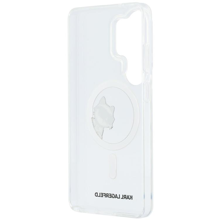 Karl Lagerfeld case IML Peekaboo Choupette MagSafe for Samsung Galaxy S26 Ultra transparent