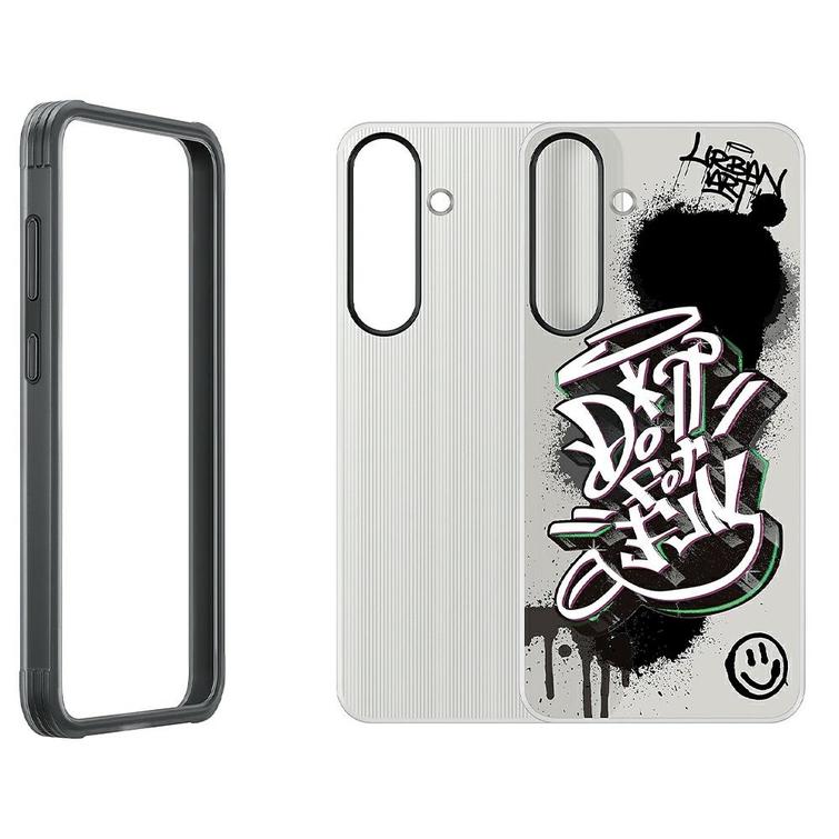 Samsung Flipsuit -kest&auml;v&auml; suojakuori Samsung Galaxy S25:lle, musta