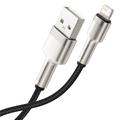 Baseus Cafule Metal USB-Lightning-kaapeli 0,25 m 2,4A musta