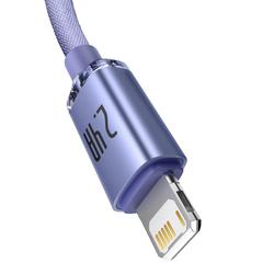 Baseus-kaapeli Crystal Shine USB - Lightning 1,2 m 2,4A violetti