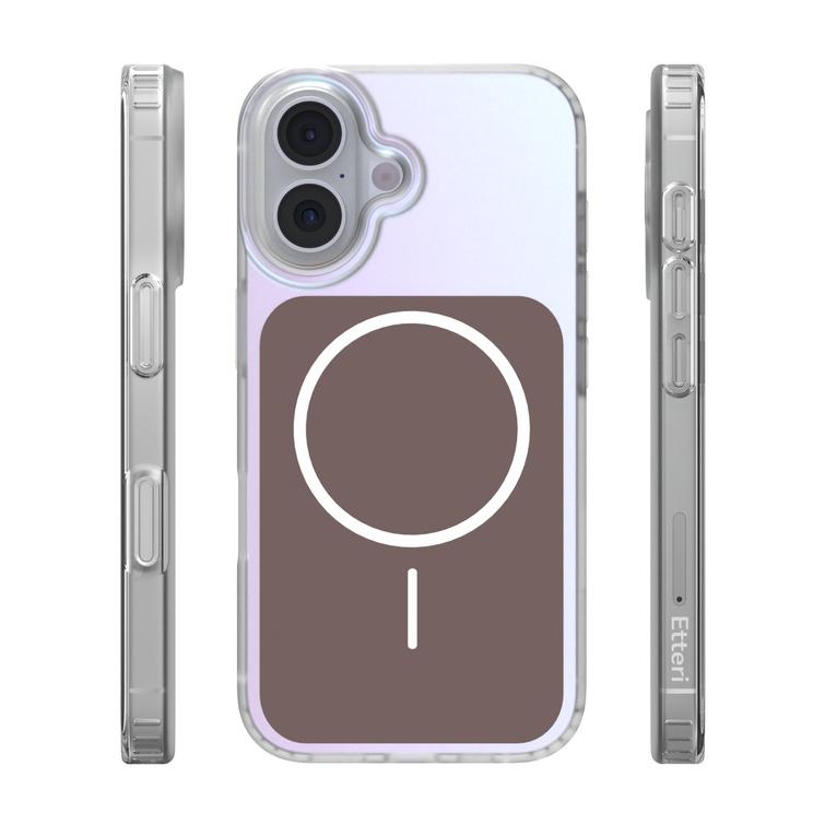 Etteri Hidden Pearl case for iPhone 16 6,1" brown