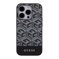 Guess iPhone 14 Pro Max 6,7" suojakuori GUHMP15XHGCFSEK musta HC MAGSAFE GCUBE PU STRIPE