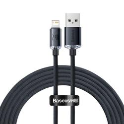Baseus Crystal Shine USB-Lightning-kaapeli 2,0 m 2,4A musta