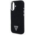 Guess HC MagSafe FW Denim Triangle Logo -kotelo iPhone 16 -puhelimelle, musta
