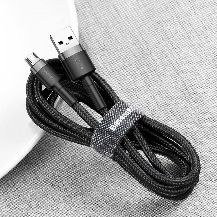 Baseus cable Cafule USB - microUSB 2,0 m 1,5A gray-black