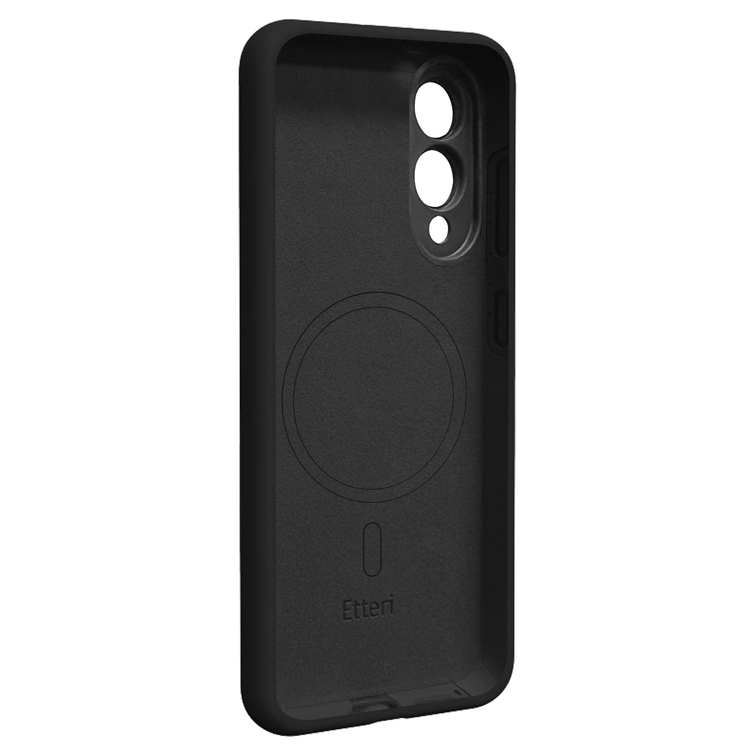 Etteri Silicone Mag -suojakuori Samsung Galaxy S25 Edgelle, musta