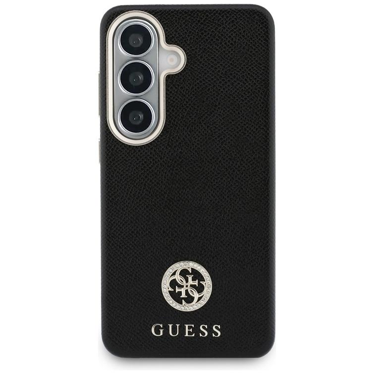 Guess case Rhinestone Round Logo MagSafe for Samsung Galaxy S26 black
