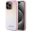 Guess iPhone 15 Pro 6,1" suojakuori GUHCP15LPSAIRSP pinkki HC PU SAFFIANO IRIDESCENT SCRIPT