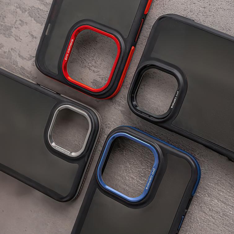 Kristallimusta iPhone 16 Plus 6,7" -suojakuori, punainen