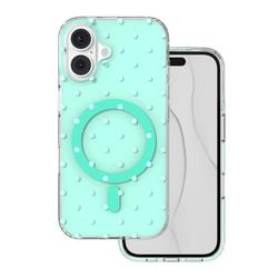 Bubble Dots Mag -kuori iPhone 16 6,1" vihre&auml;