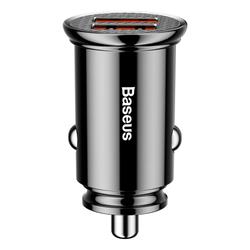 Baseus Dual QC 3.0 USB 2x 30W PD autolaturi 2x USB-porttia 4.8A 60W musta