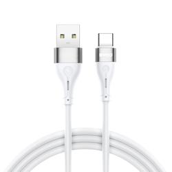 BWOO-kaapeli USB - USB-C 1m 3A Minimalistinen silikoni Valkoinen X280C