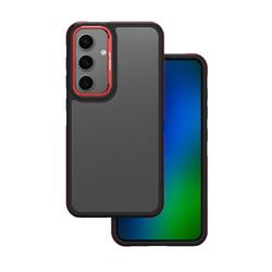 Kristallimusta suojakuori Samsung Galaxy S25 Plus -puhelimelle, punainen